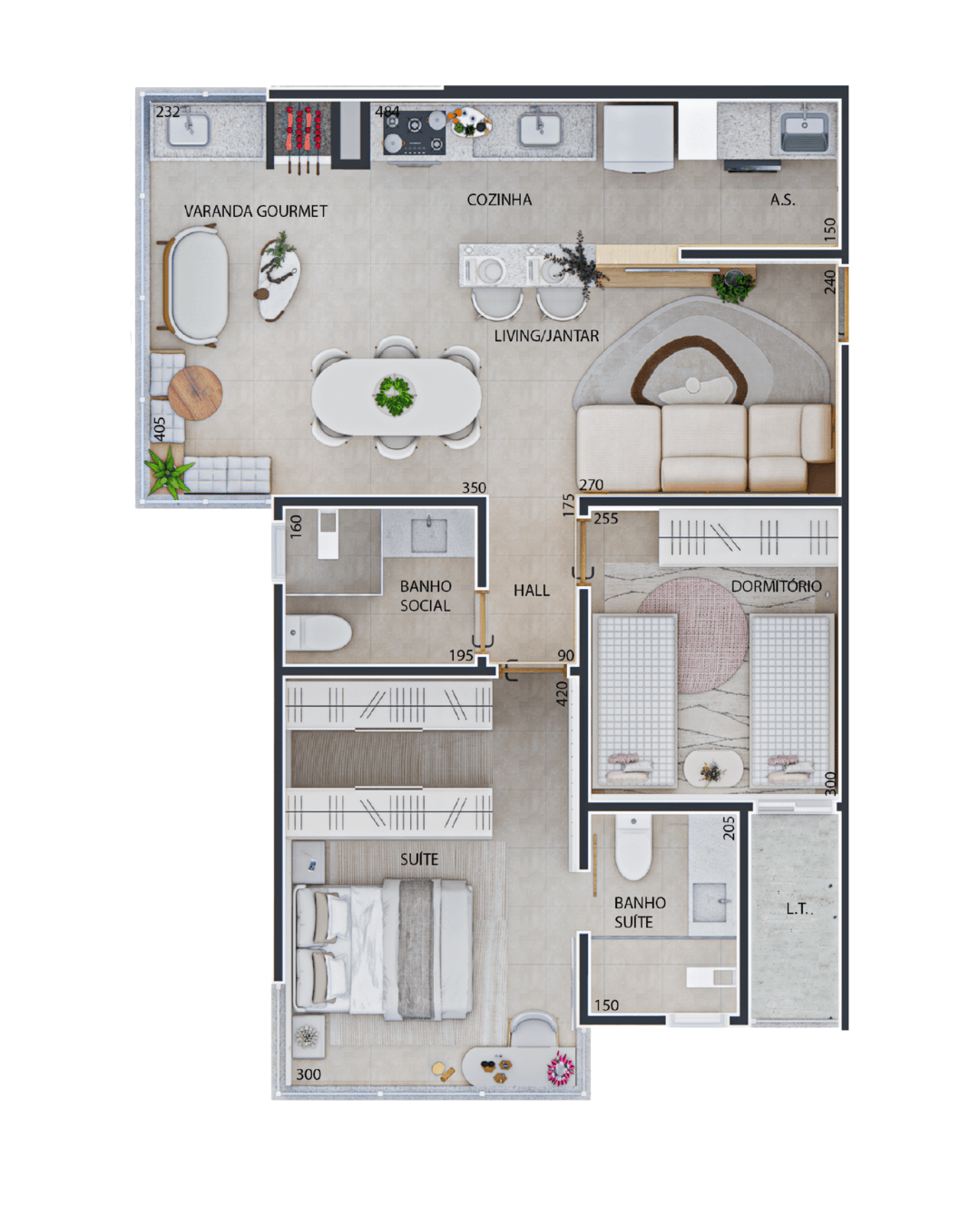 Planta 64m²